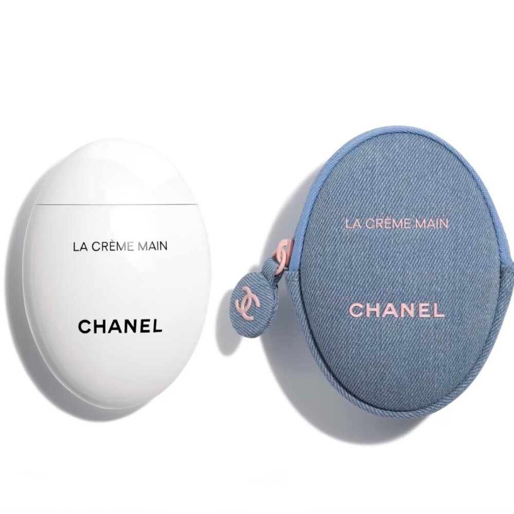 CHANEL La Crème Main Denim Limited Edition Hand Cream + Jean Pouch NIB